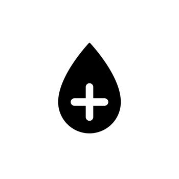 Positive blood type black glyph ui icon