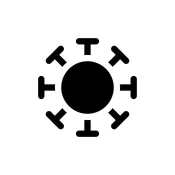 Coronavirus black glyph ui icon