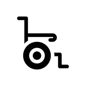 Wheelchair black glyph ui icon