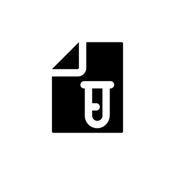 Electronic test record black glyph ui icon