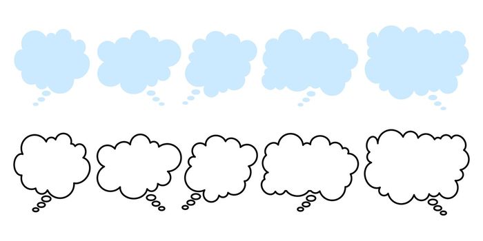 Cloud speech bubbles