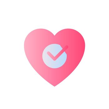 Heart checkup flat gradient two-color ui icon
