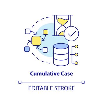 Cumulative case concept icon
