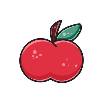Juicy red apple clipart