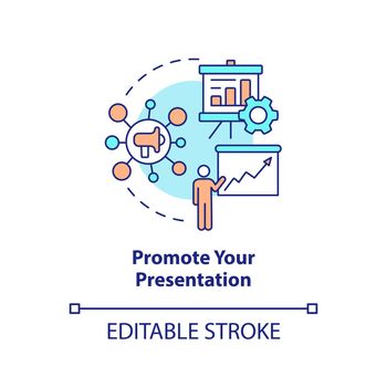 Promote your presentation concept icon