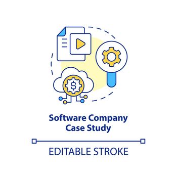 Software company case study concept icon