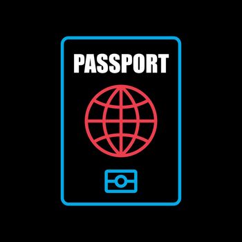 Passport vector icon, identification symbol