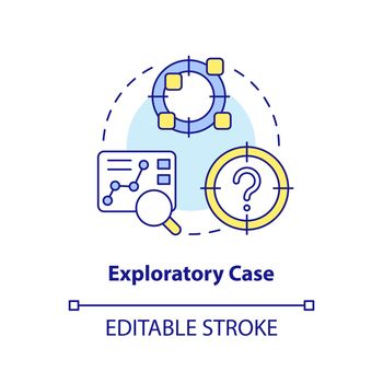 Exploratory case concept icon