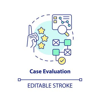 Case evaluation concept icon
