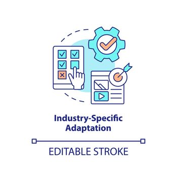 Industry specific adaptation concept icon