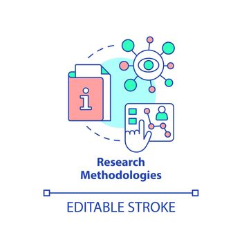 Research methodologies concept icon