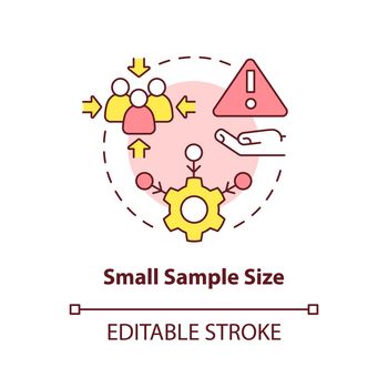 Small sample size concept icon