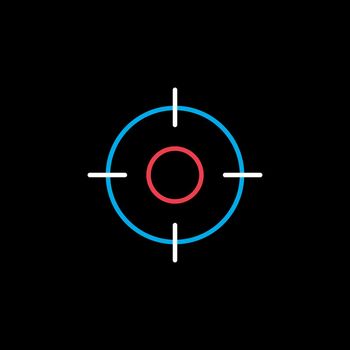 Crosshairs target destination vector icon