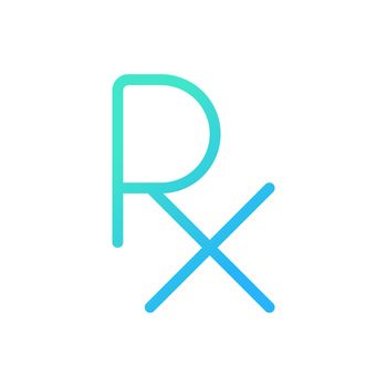 Prescription symbol pixel perfect gradient linear ui icon