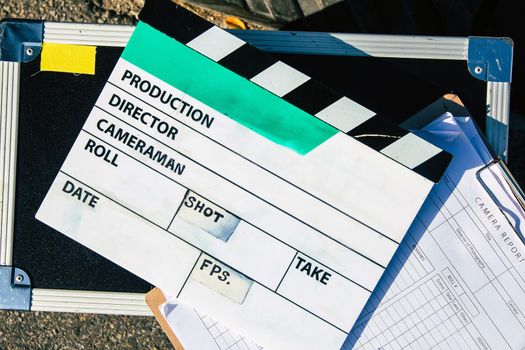 film crew production set