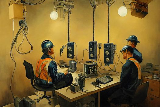 Communications Equipment Operators, All Other ,Painting style