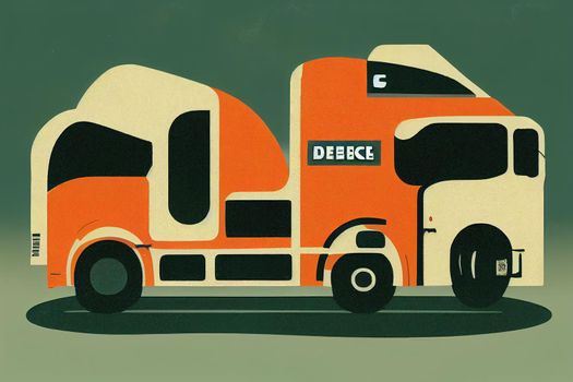 Bus and Truck Mechanics and Diesel Engine Specialists ,Cartoon illustration r