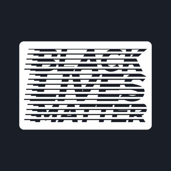 Black lives matter, halftone line letter typography 