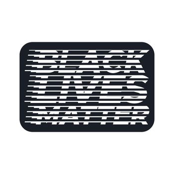 Black lives matter, halftone line letter typography 