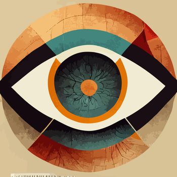 eye pattern geometry background. abstract geometric background. colorful geometric illustration.