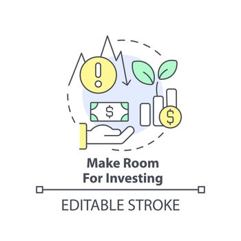 Make room for investing concept icon