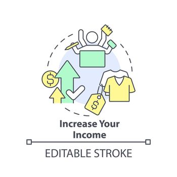 Increase your income concept icon