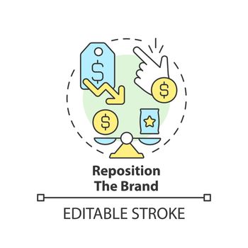 Reposition brand concept icon