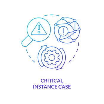 Critical instance case blue gradient concept icon