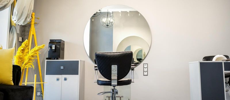 Interior of working place for hairdressers in the hairdressing beauty salon.