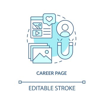 Career page turquoise concept icon