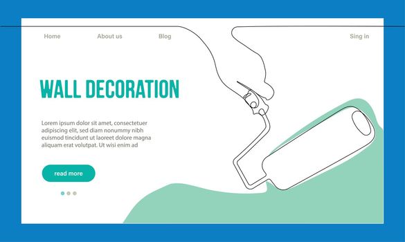 Home Repair Concept. Website Landing Page