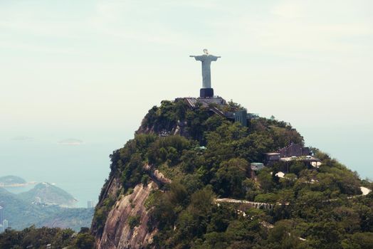 It is the symbol of Brazilian Christianity. the Christ the Redeemer monument in Rio de Janeiro, Brazil.