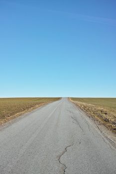 Beautiful journeys. an empty road through the countryside.