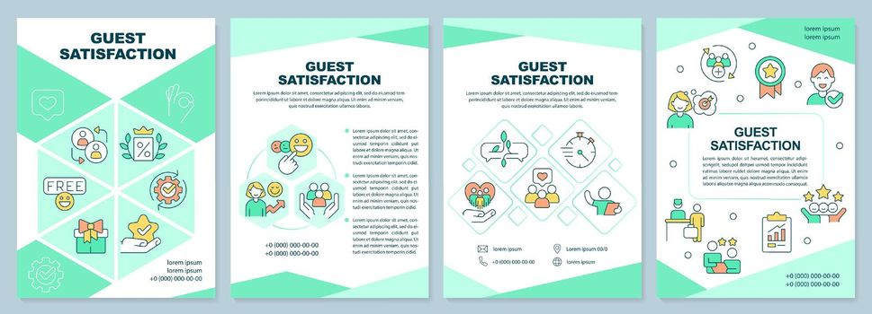 Visitors satisfaction mint brochure template