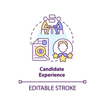 Candidate experience interview concept icon
