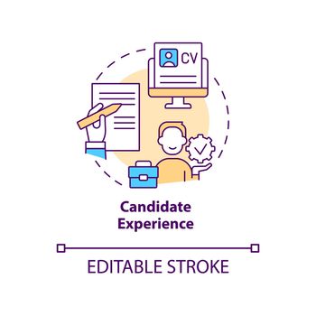 Candidate experience resume concept icon