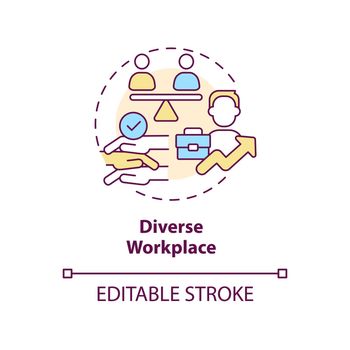 Diverse workplace concept icon