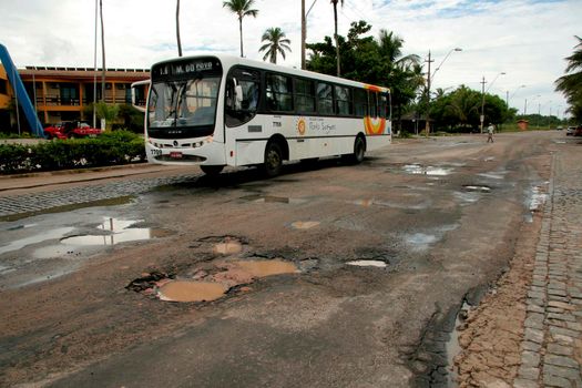 hole in the asphalt of bahia highway