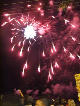 fireworks during new year in bahia