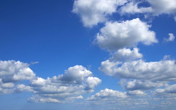 Let your mind wander...Cumulonimbus clouds against a blue sky.