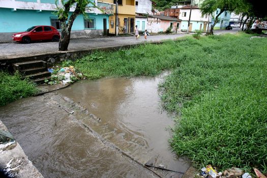 stream with sewage water