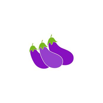 Eggplant icon logo design illustration