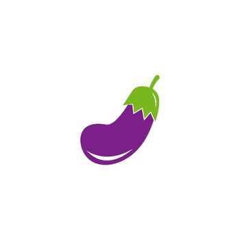 Eggplant icon logo design illustration