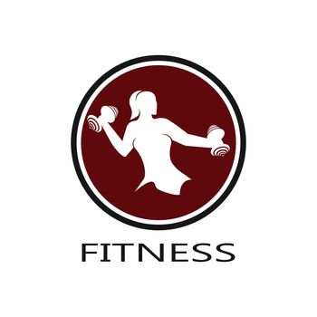 Bodybuilder Logo Template. Vector object and Icons for Sport Label