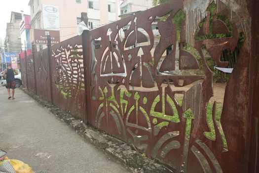 iron fence in candomble yard