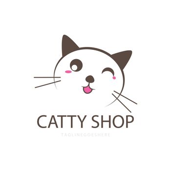 Cat, Pet shop icon vector