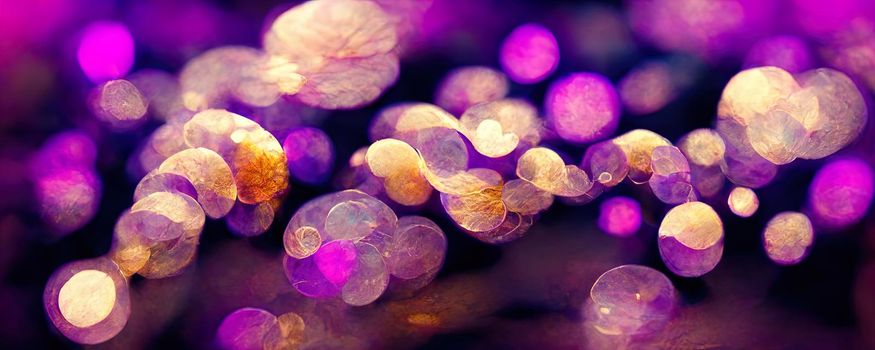 background with yellow and purple circles with bokeh effect