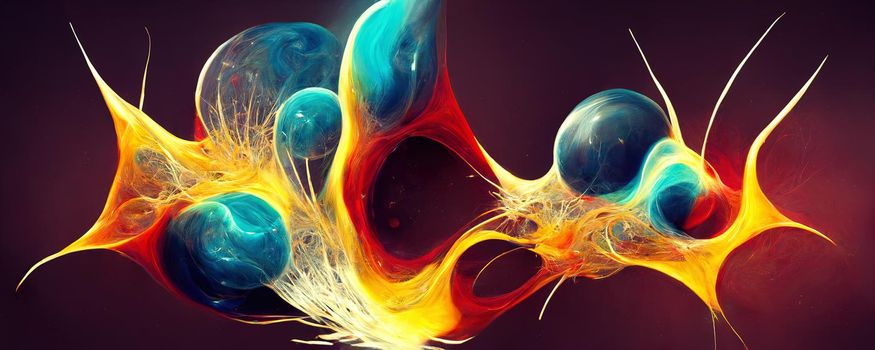 explosive burst of space, Colorful abstract wallpaper texture background illustration