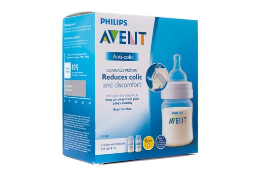 baby plastic bottle for feeding breast milk or infant formula, Avent