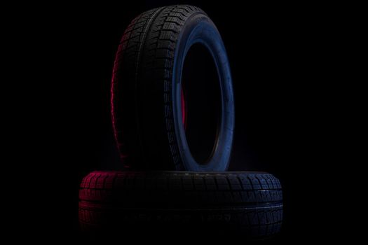 image photography of winter tires